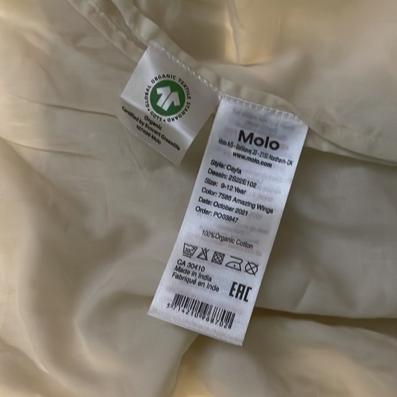 MOLO Butterfly Organic cover- up  with Ruffled Sleeves in Off-White - Picture 5 of 7